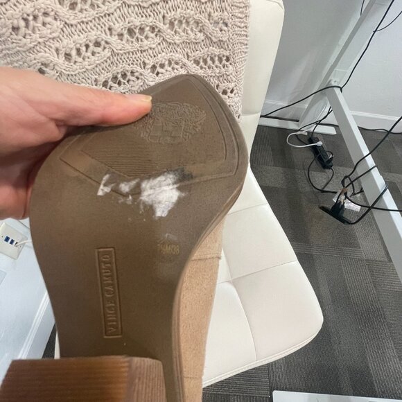 Vince Camuto Tan Suede Booties • Pull-On Western Ankle Boots Women’s size7.5M/38 - Picture 12 of 14